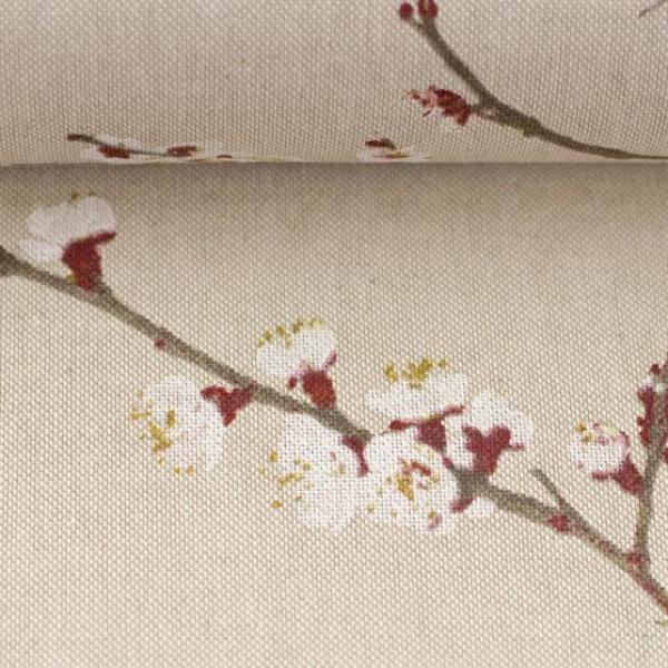 Dekodruck Amar Kirschblüte auf Beige meliert by Swafing
